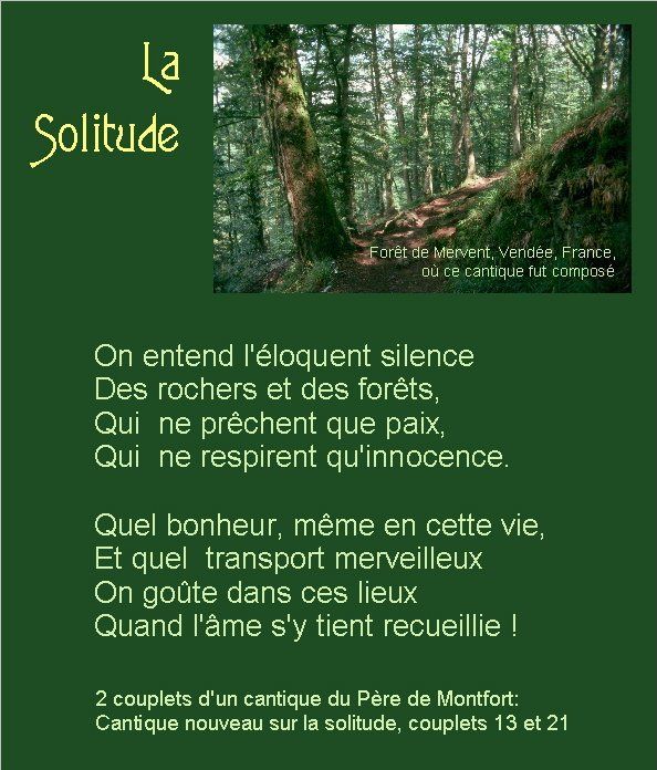 La Solitude...