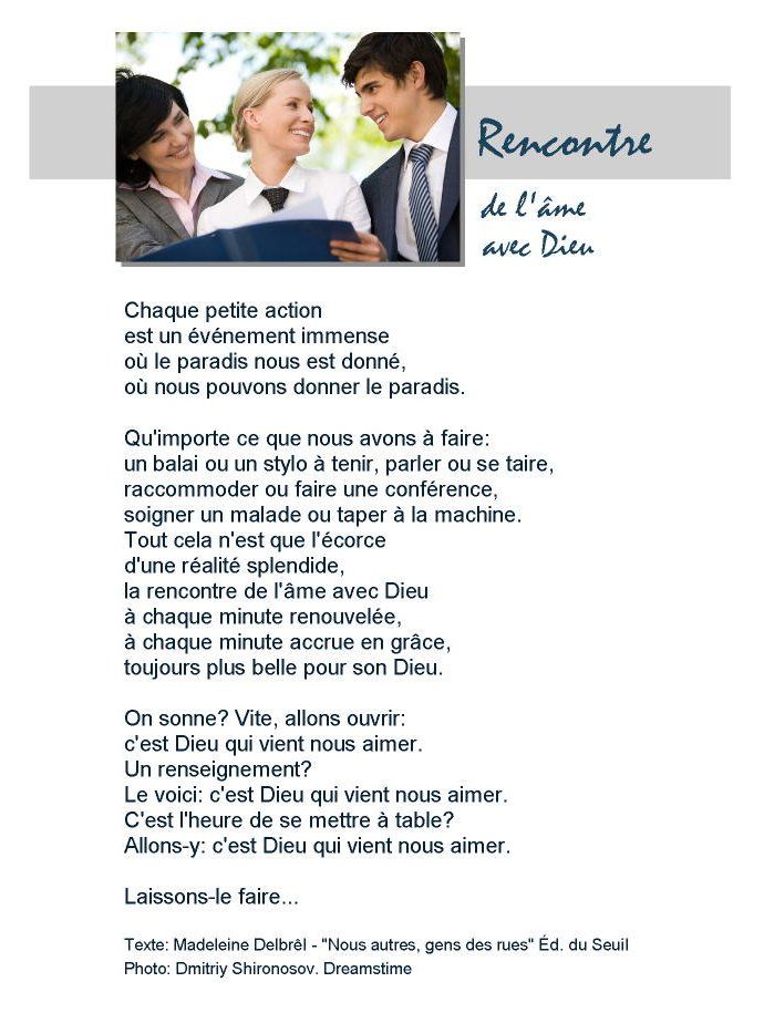 beaux textes sur les rencontres