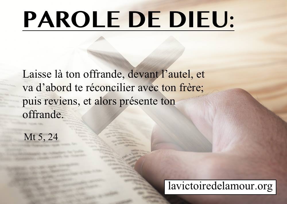 Parole de Dieu...