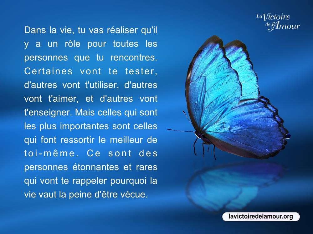 les personnes que tu rencontres
